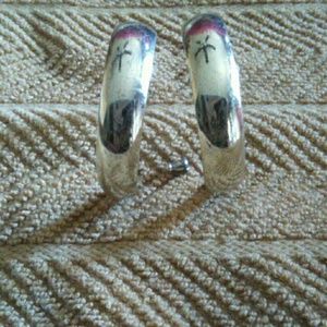 Women's Half Moon hoop earrings